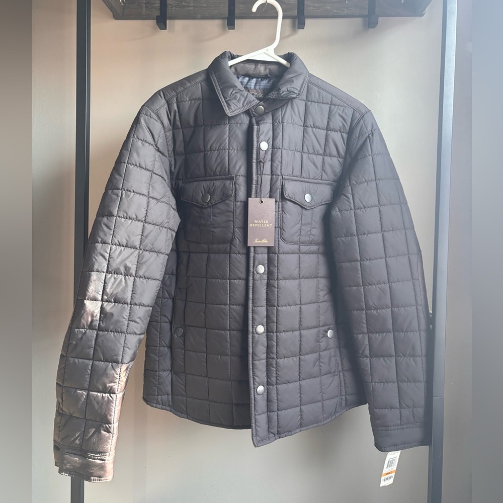 Tasso Elba Men's Black Quilted Jacket, NWT, small